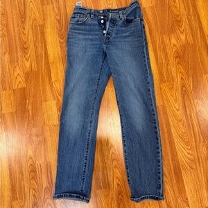 501 Levi's Straight Leg Blue Jeans 24 X 30